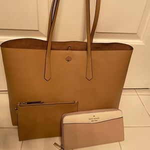 Kaye Spade Tote Bag w/ wallet & pouch